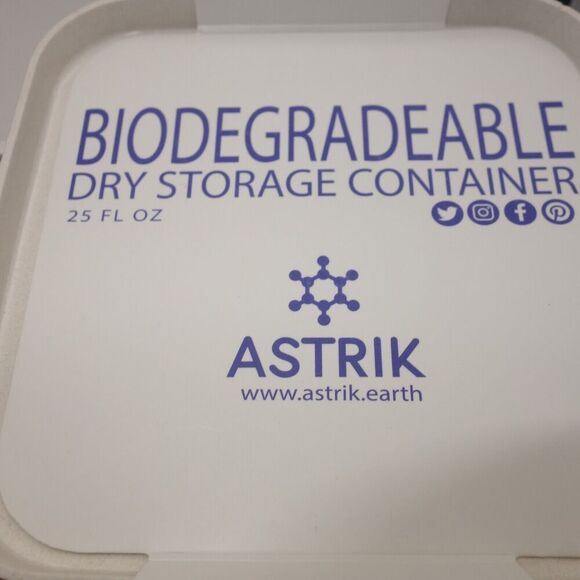 NEW Set of 6 Astrik Biodegradable Plastic Dry Storage Containers Canisters Gray - Picture 4 of 8